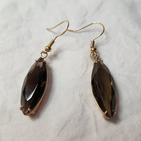 Smokey Amythyst Quartz Earrings - Picture 1 of 5